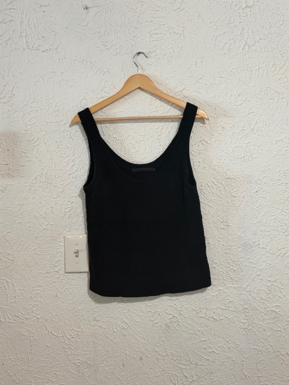 Jenni Kayne Black Cotton Knit Tank Top Women’s Size Small